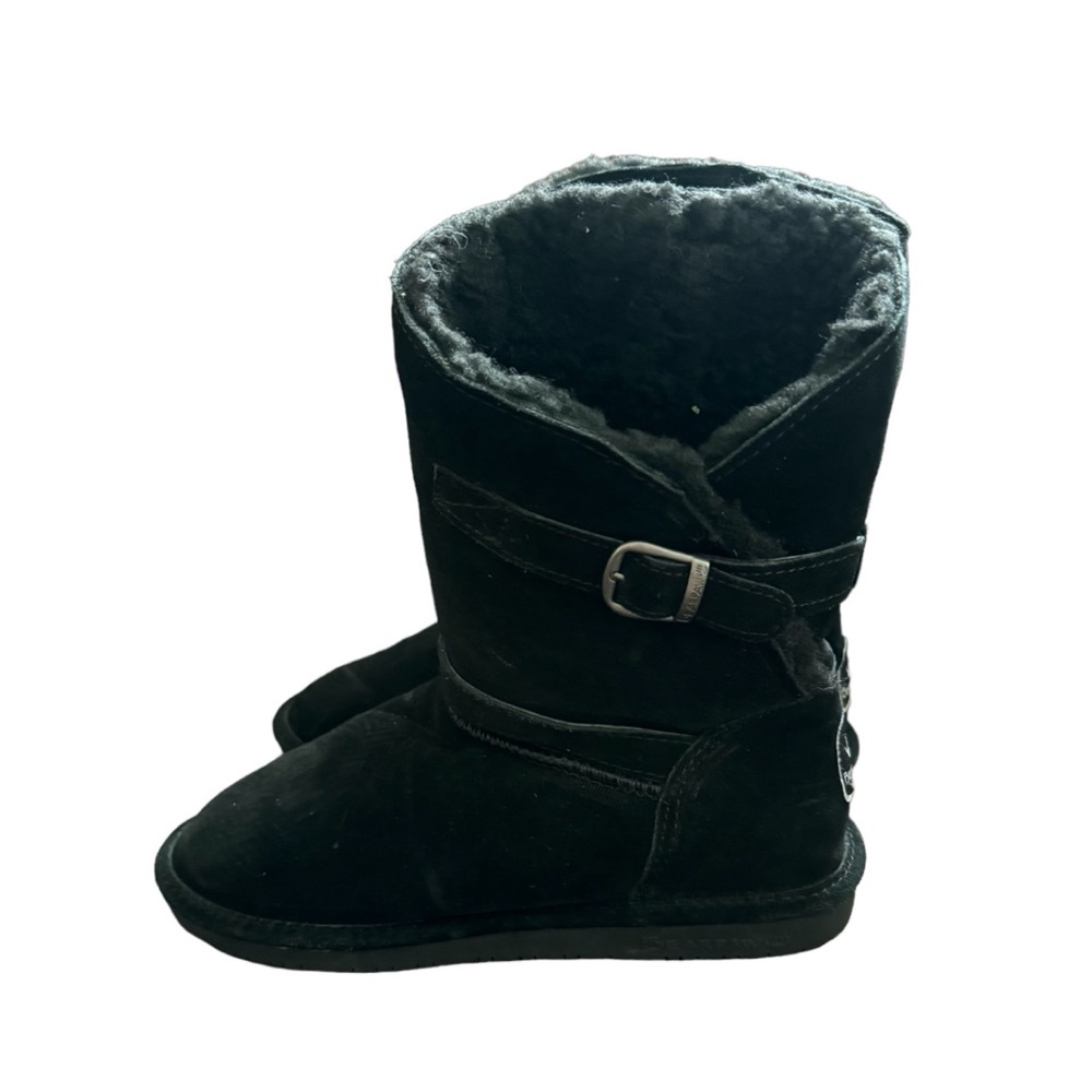 Bearpaw Tatum Boots Women's US 10 Black Suede Wool Sheepskin Lined - Picture 2 of 6